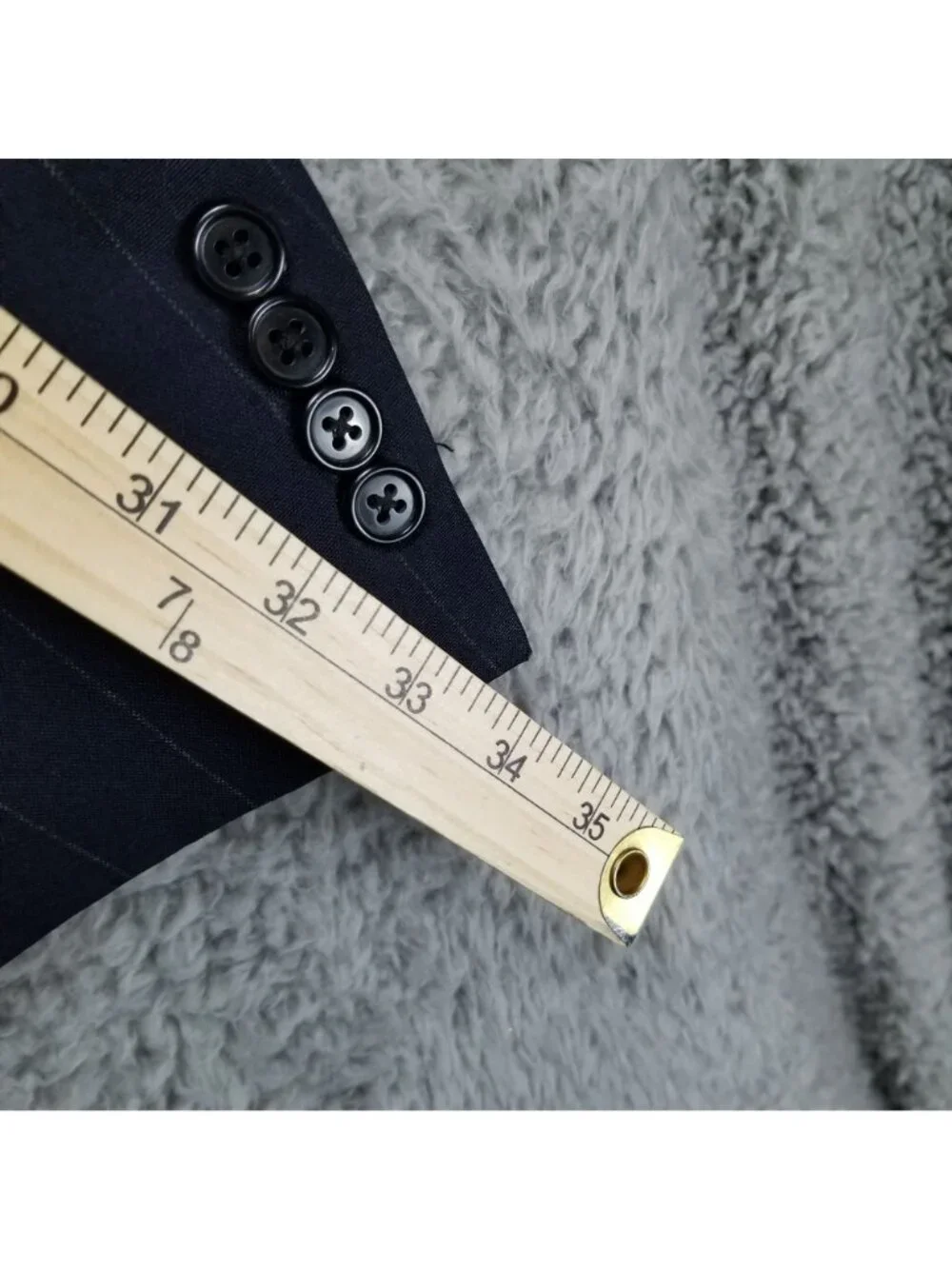 Christian Dior Jacket Mens 42L Blue Stripe 100% Wool Long Sleeve 2 Button *Read*